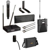 Shure QLXD124/85 Digital Wireless Combo Microphone System Kit with Bag (J50A: 572 to 608 + 614 to 616 MHz)