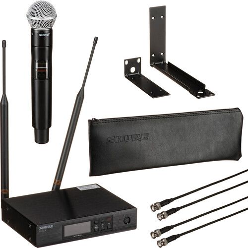  Shure QLXD124/85 Digital Wireless Combo Microphone System Kit with Bag (J50A: 572 to 608 + 614 to 616 MHz)