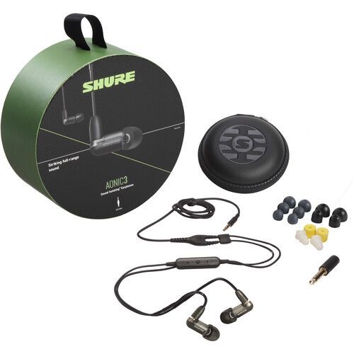  Shure AONIC 3 Wired Sound-Isolating Earphones (Black)