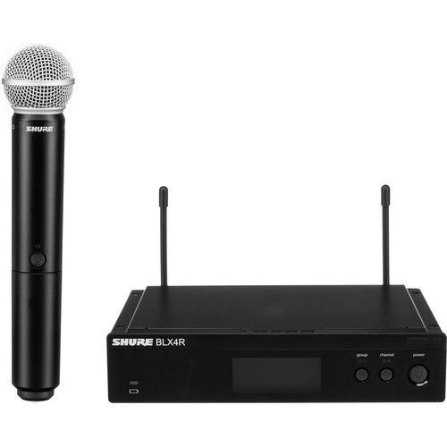  Shure BLX24R/SM58 Rackmount Wireless Handheld Microphone System with SM58 Capsule (H9: 512 to 542 MHz)