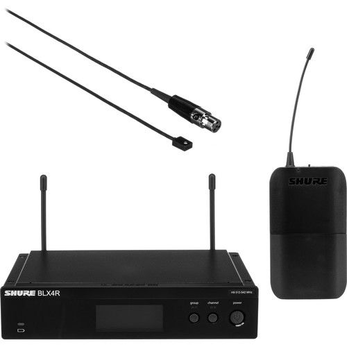  Shure BLX14R/W93 Rackmount Wireless Omni Lavalier Microphone System (H10: 542 to 572 MHz)