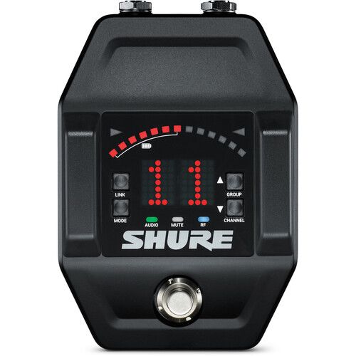  Shure GLXD6+ Dual-Band Wireless Guitar Pedal Receiver (Z3: 2.4, 5.8 GHz)