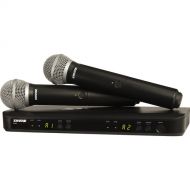 Shure BLX288/PG58 Dual-Channel Wireless Handheld Microphone System with PG58 Capsules (H10: 542 to 572 MHz)