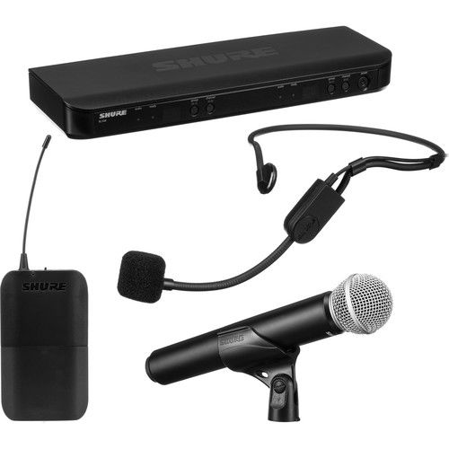  Shure BLX1288/PGA31 Dual-Channel Wireless Combo Headset & Handheld Microphone System (H10: 542 - 572 MHz)