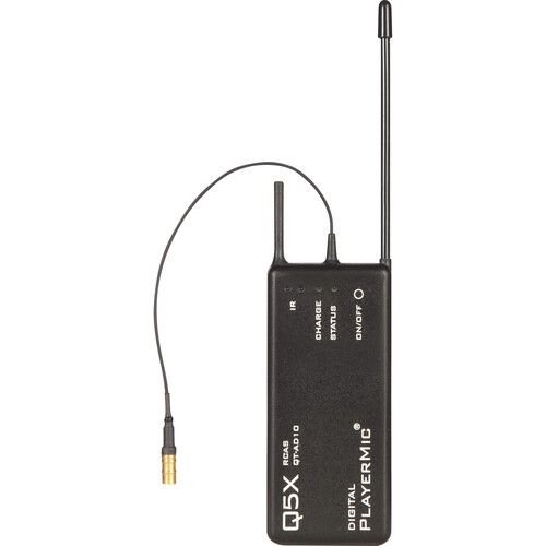  Shure Q5X QT-AD10P PlayerMic Flexible Wireless Bodypack Transmitter with LEMO 1-Pin Connector (K55: 606 to 694 MHz)