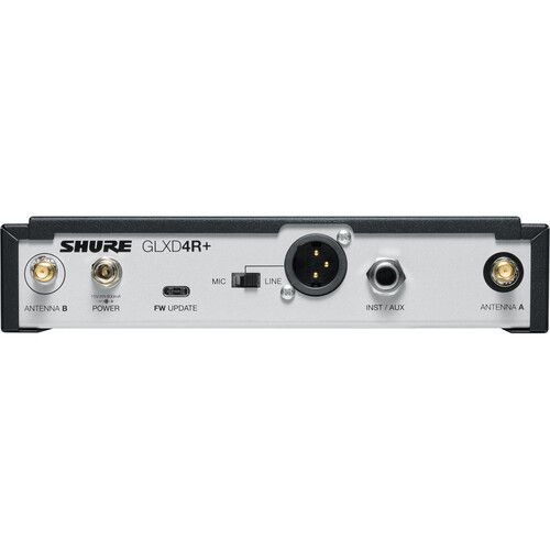  Shure GLXD14R+ Dual-Band Cardioid Wireless Presenter Rack System (Z3: 2.4, 5.8 GHz)