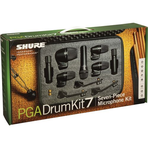  Shure PGADRUMKIT7 7-Piece Drum Microphone Kit