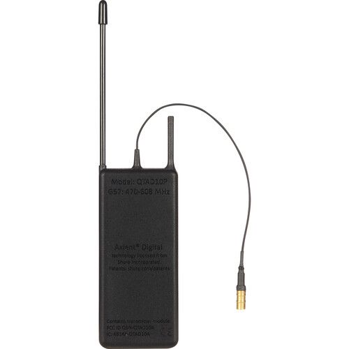  Shure Q5X QT-AD10P PlayerMic Flexible Wireless Bodypack Transmitter with LEMO 1-Pin Connector (G56: 470 to 636 MHz)