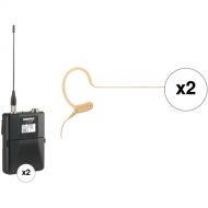 Shure ULXD1 Digital Wireless Bodypack Transmitter Kit with TA4M Connector and MX153 Earset (Pair, Tan, G50: 470 to 534 MHz)