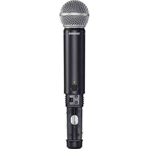  Shure BLX288/SM58 Dual-Channel Wireless Handheld Microphone System with SM58 Capsules (H10: 542 to 572 MHz)