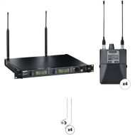 Shure P10T Dual-Channel Wireless Transmitter Kit with Four Bodypack Receivers and In-Ear Headphones (J8A: 554 to 608 + 614 to 616 MHz)