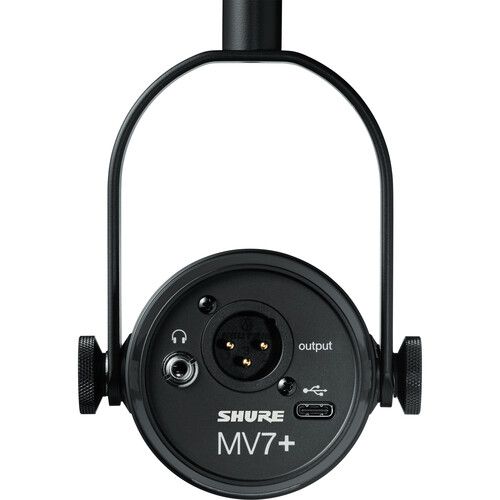  Shure MV7+ Podcast XLR/USB Microphone (Black)