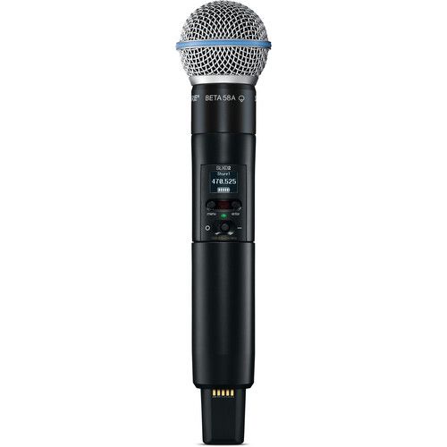  Shure SLXD24/B58 Digital Wireless Handheld Microphone System with Beta 58A Capsule (J52: 558 to 602 + 614 to 616 MHz)