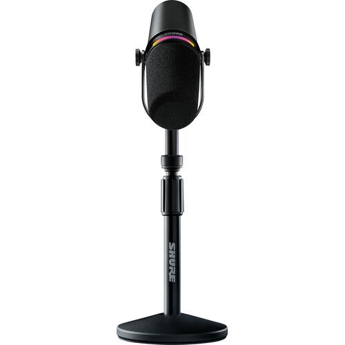  Shure MV7+-K Podcast XLR/USB Microphone Bundle with Gator Desktop Stand (Black)