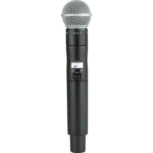  Shure ULX-D 2-Person Digital Wireless Handheld Microphone Kit with SM58 Capsules (H50: 534 to 598 MHz)