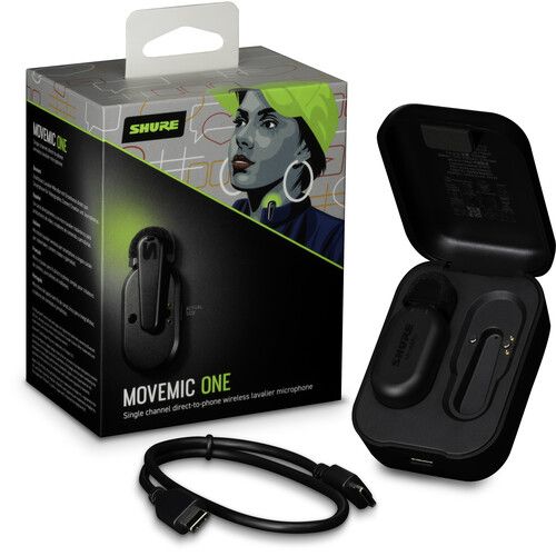  Shure MoveMic One 1-Person Clip-On Wireless Microphone System for Mobile Devices