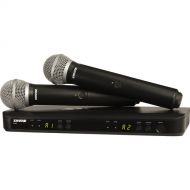 Shure BLX288/PG58 Dual-Channel Wireless Handheld Microphone System with PG58 Capsules (J11: 596 to 616 MHz)