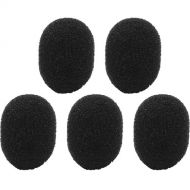 Shure RPM304 Foam Windscreen for Shure MC50B, WL50, WL51, and Beta53 Lavalier Microphones - 5-pack (Black)