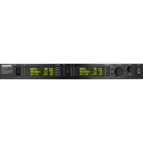  Shure P10T Full-Rack Dual-Channel Wireless Transmitter (X55: 941 to 960 MHz)