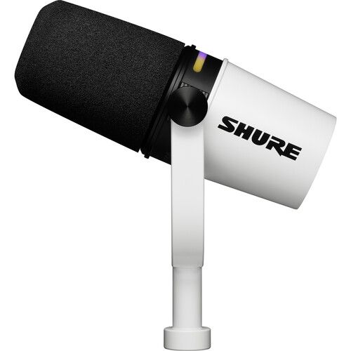  Shure MV7+ Podcast XLR/USB Microphone (White)