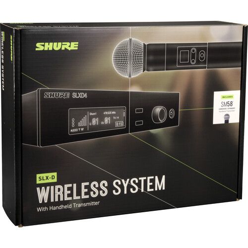  Shure SLXD24/SM58 Digital Wireless Handheld Microphone System with SM58 Capsule (G58: 470 to 514 MHz)