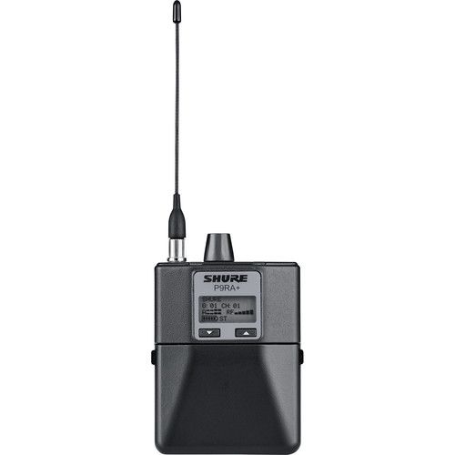  Shure P9T Transmitter and P9RA+ Bodypack Receiver Wireless In-Ear Monitoring System (G6: 470 to 506 MHz)