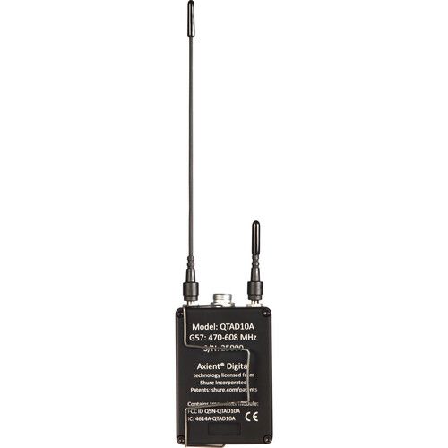  Shure QX5 QT-AD10 AquaMic Waterproof Wireless Bodypack Transmitter with LEMO 6-Pin Connector (K55: 606 to 694 MHz)