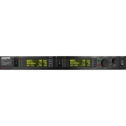  Shure P10T Full-Rack Dual-Channel Wireless Transmitter (H22: 518 to 584 MHz)