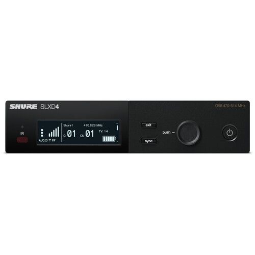  Shure SLXD4 Digital Wireless Receiver (H55: 514 to 558 MHz)