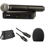 Shure BLX24/SM58 Wireless Handheld Microphone System with SM58 Capsule and Bag Kit (H10: 542 to 572 MHz)