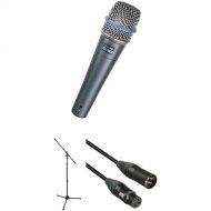 Shure Beta 57A Supercardioid Microphone with Stand and Cable Kit