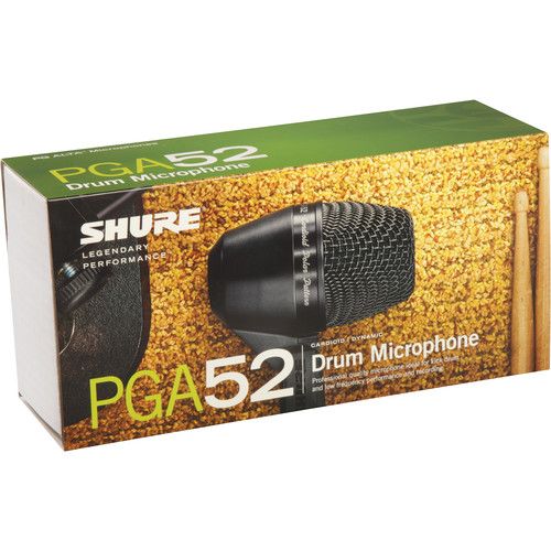  Shure PGA52-LC Cardioid Dynamic Kick Drum Microphone (Less Cable)