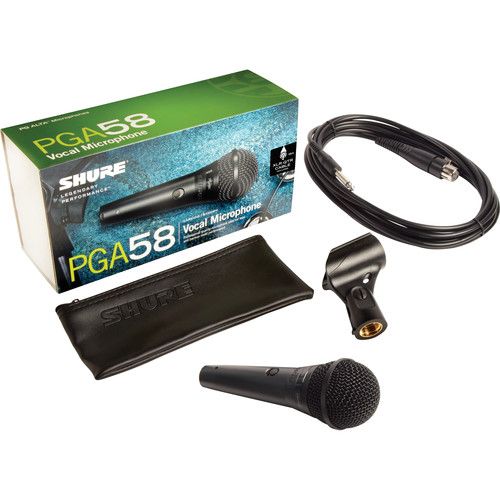  Shure PGA58-QTR Cardioid Dynamic Vocal Microphone with XLR-to-1/4