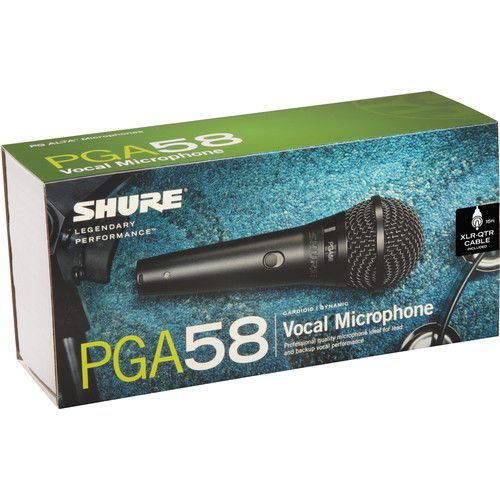  Shure PGA58-QTR Cardioid Dynamic Vocal Microphone with XLR-to-1/4