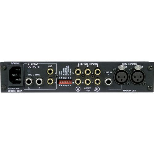  Shure SCM262 Stereo Microphone Mixer