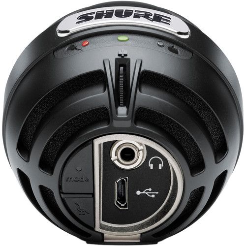  Shure MOTIV MV5 Cardioid USB/Lightning Microphone for Computers and iOS Devices (New Packaging, Black/Red Foam)