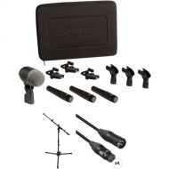 Shure DMK57-52 Drum Mic Kit for Live Settings with Stand and 4 Cables