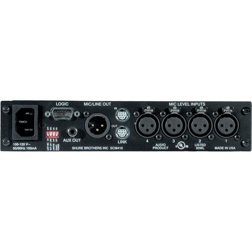  Shure SCM410 4 Channel Automatic Mixer