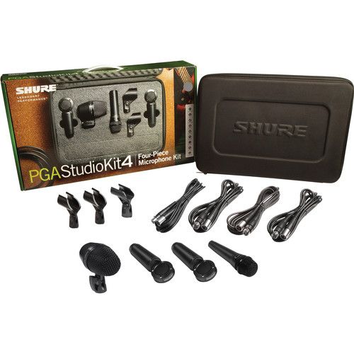  Shure PGAStudioKit4 4-Piece Studio Microphone Kit