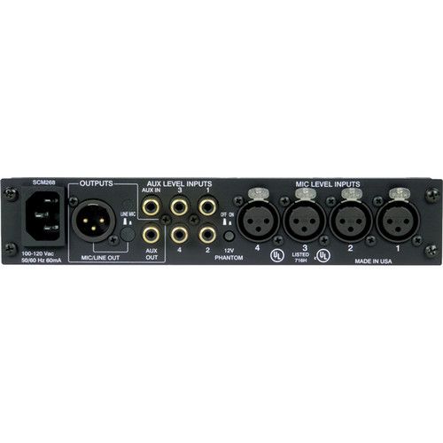  Shure SCM268 4-Channel Microphone Mixer