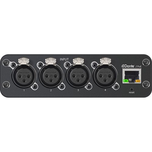  Shure ANI4IN 4-Channel Dante Mic/Line Audio Network Interface Unit (XLR Inputs)