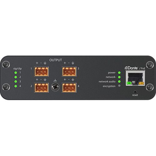  Shure ANI4OUT 4-Channel Dante Mic/Line Audio Network Interface Unit (Block Outputs)