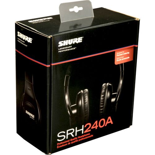  Shure SRH240A Closed-Back Over-Ear Headphones (New Packaging)