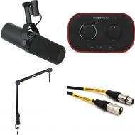 Shure SM7B Microphone and Focusrite Vocaster One Interface Podcasting Bundle