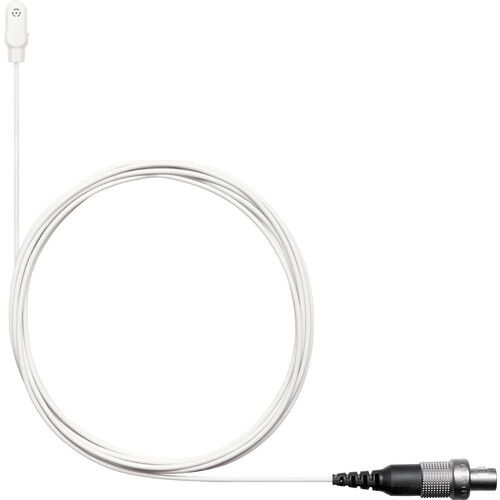  Shure DL4 DuraPlex Omnidirectional Miniature Lavalier Microphone for Bodypack Transmitters (White, 3-Pin LEMO)