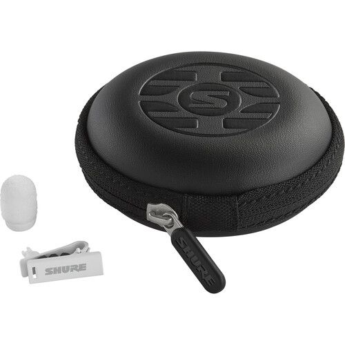  Shure UL4 UniPlex Cardioid Subminiature Lavalier Microphone for Bodypack Transmitter (White, 3-Pin LEMO)
