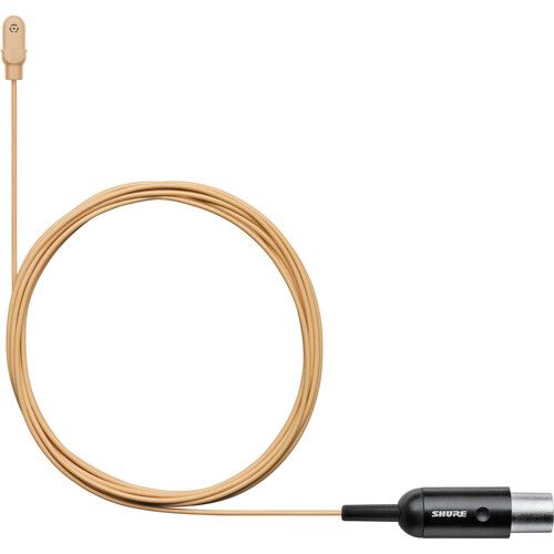  Shure DL4 DuraPlex Omnidirectional Miniature Lavalier Microphone for Bodypack Transmitters (Tan, TA4F)