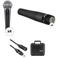 Shure SM58 and SM57 Microphones with Cables and ATA Band Kit