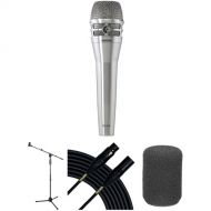 Shure KSM8 Dualdyne Dynamic Handheld Microphone Live Stage Kit (Nickel)
