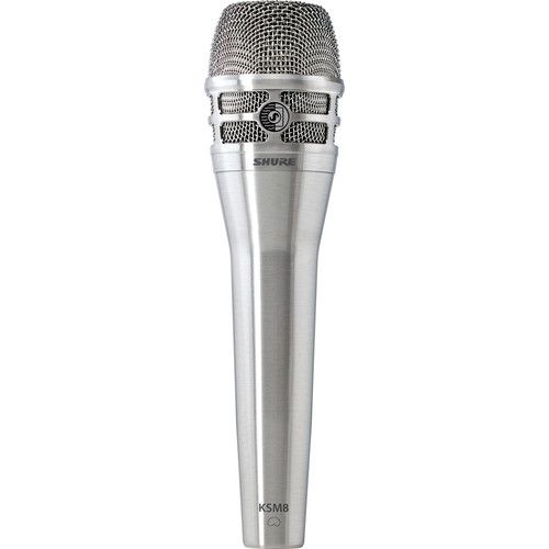  Shure KSM8 Dualdyne Dynamic Handheld Microphone Live Stage Kit (Nickel)